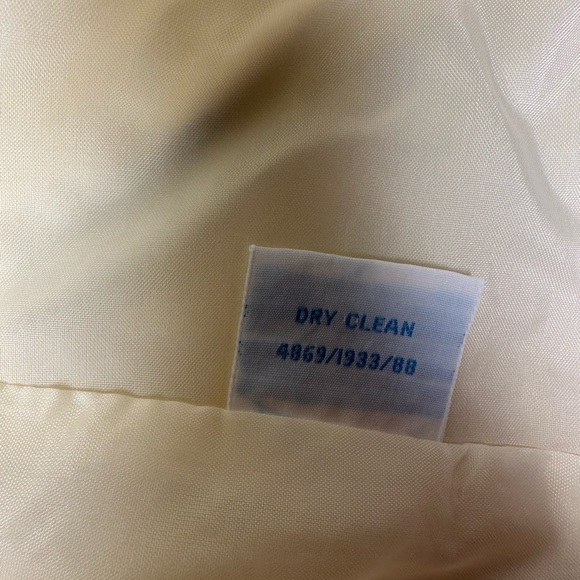 Vintage Sergio‎ Valente Ivory Zip Jacket L 15/16 – Shoulder Pads 80s - Picture 5 of 12